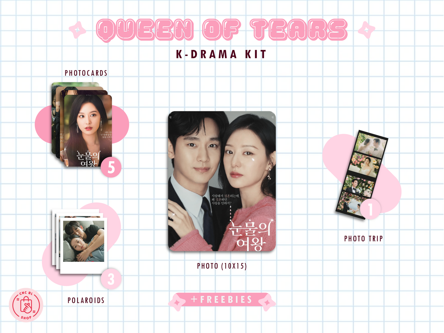Queen of Tears Kdrama Kit - Exclusive Photocard & Polaroid Set
