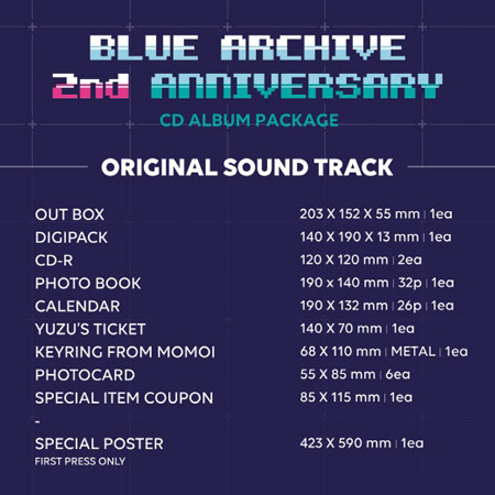 BLUE ARCHIVE - 2ND ANNIVERSARY OST (CD ALBUM PACKAGE)
