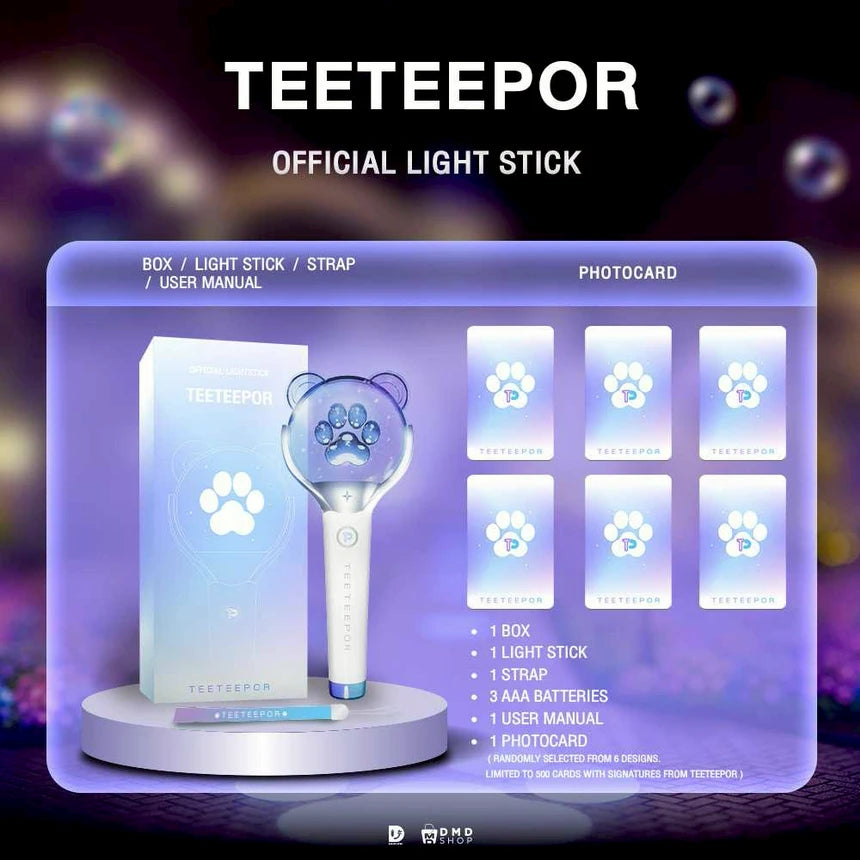 [Pre-Order] TeeTeePor Official Light Stick | Limited Edition Concert Light Stick with Exclusive Photocard
