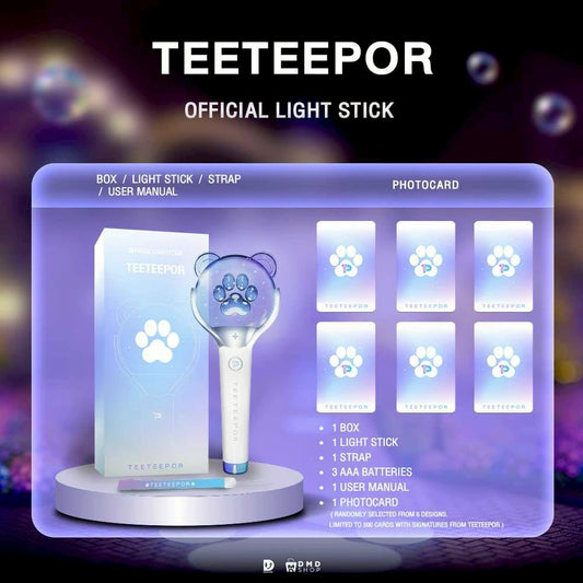 [Pre-Order] TeeTeePor Official Light Stick | Limited Edition Concert Light Stick with Exclusive Photocard