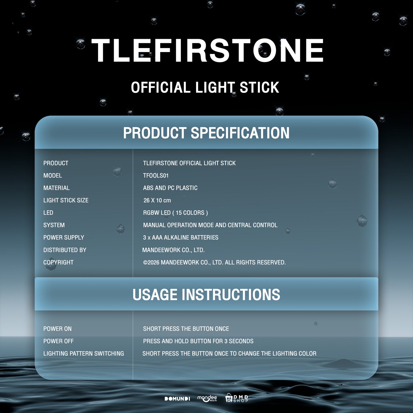 [Pre-Order] TleFirstone Official Light Stick – Limited Edition Signed Photocard