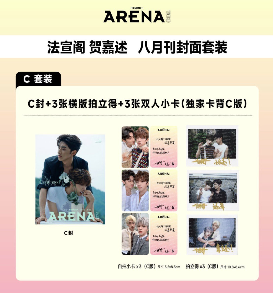 [PRE-ORDER] ARENA HOMMES Magazine × Fa Xuange & He Jiashu | Official Collector Edition