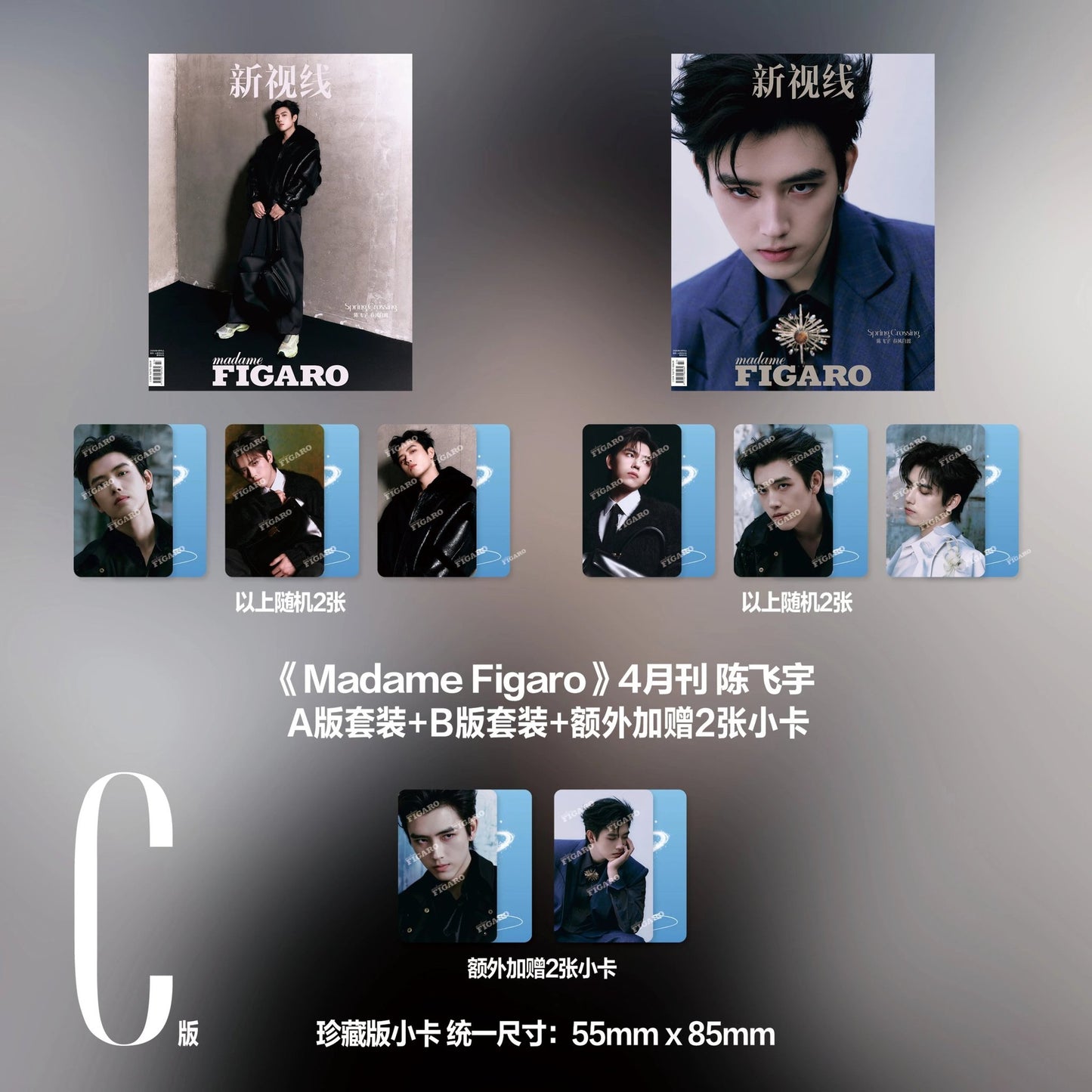 [PRE-ORDER] Madame Figaro Magazine 2026 – Chen FeiYu Cover A/B/C Sets (Photocards Included) | Limited Edition C-Drama Collectible