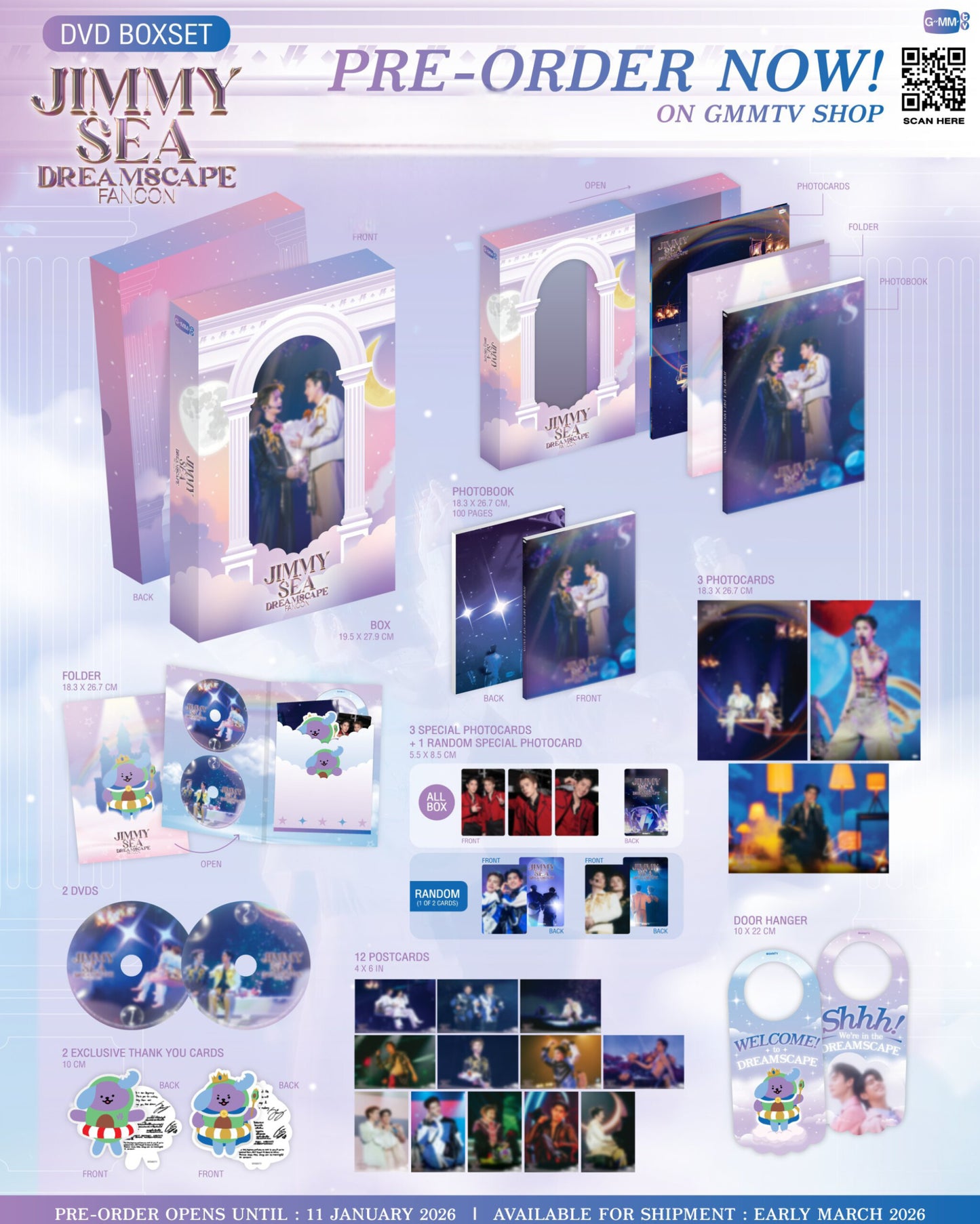 [PRE-ORDER] GMMTV JIMMYSEA DREAMSCAPE FANCON DVD BOXSET