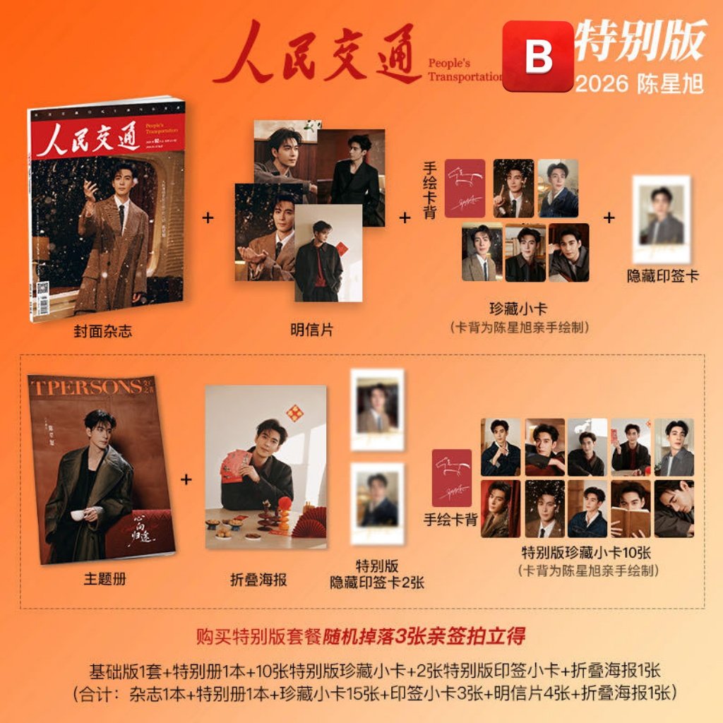[PRE-ORDER] Chen Xingxu People’s Transportation Magazine Special Edition Photocard Set