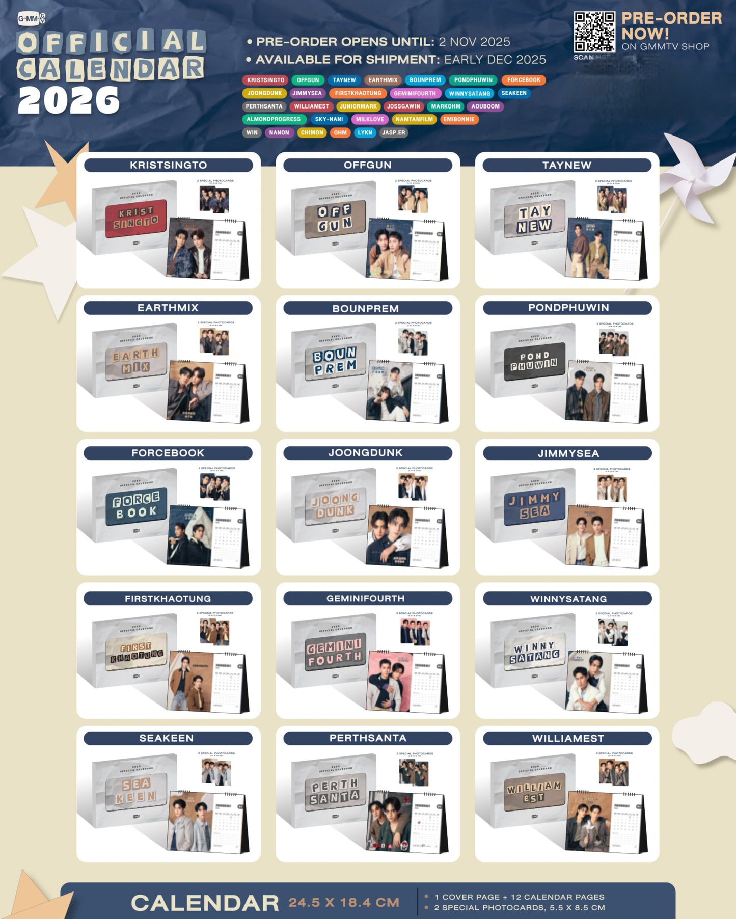 [Pre-Order] GMMTV Official Calendar 2026