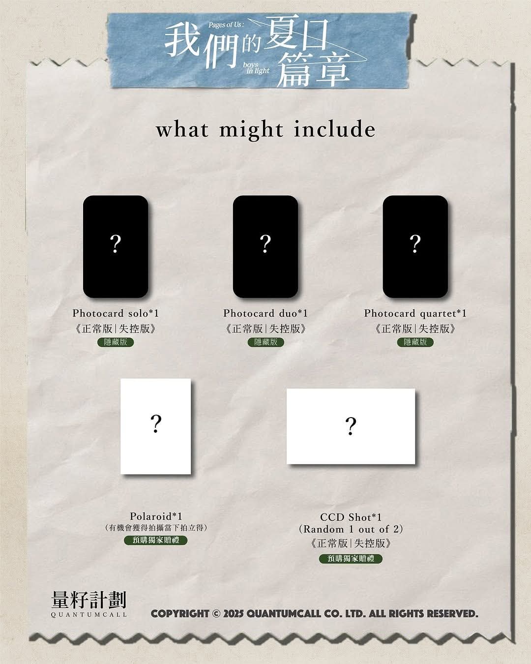 [PRE-ORDER] Pages of Us: Boys in Light Photobook & Official Merch | Zhang Zhewei, Chen Junting, Kodii Ji, Nelson Ji