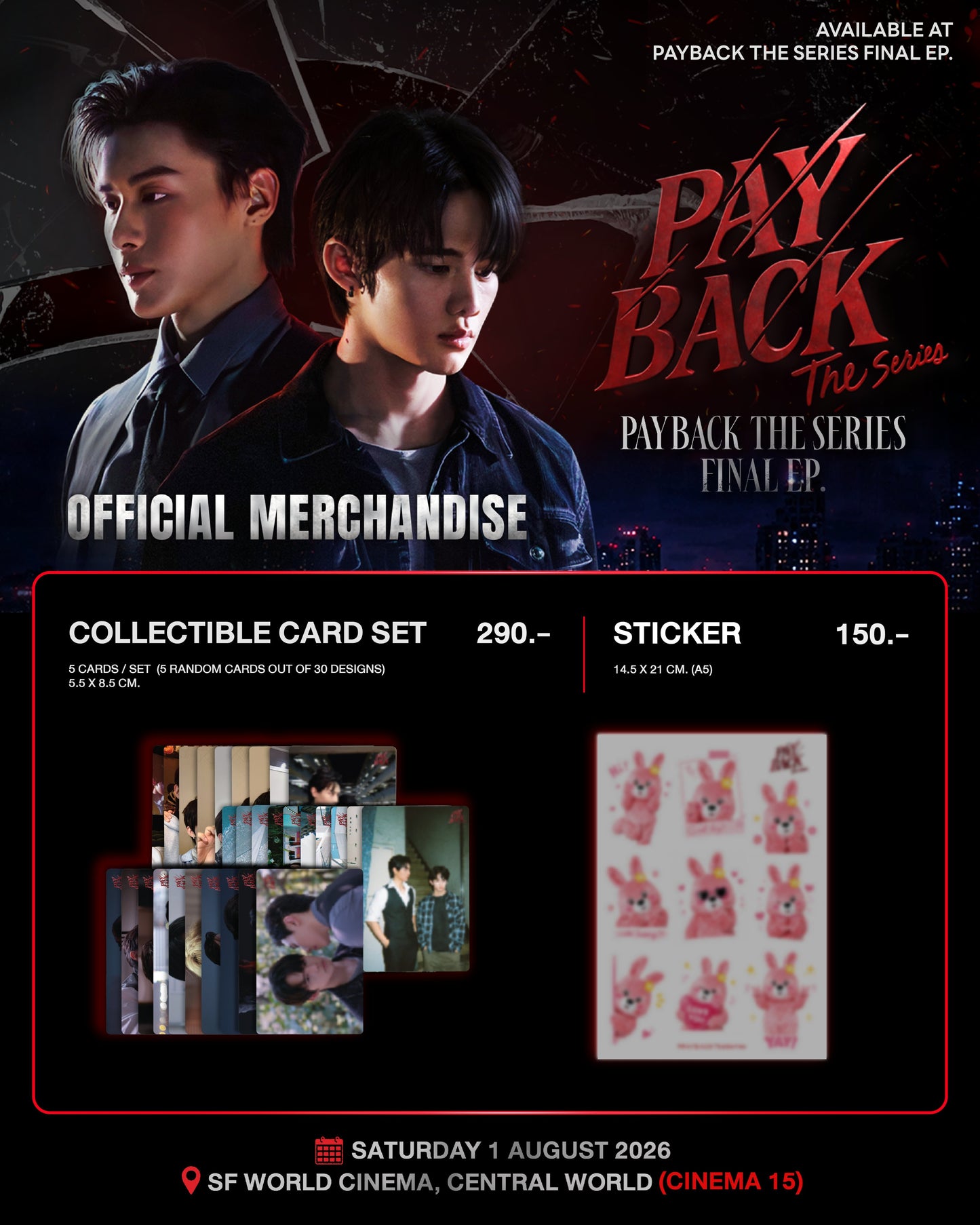 [PRE-ORDER] PAYBACK THE SERIES Official Merchandise – Final EP Collectible Card Set & Pink Bunny Sticker