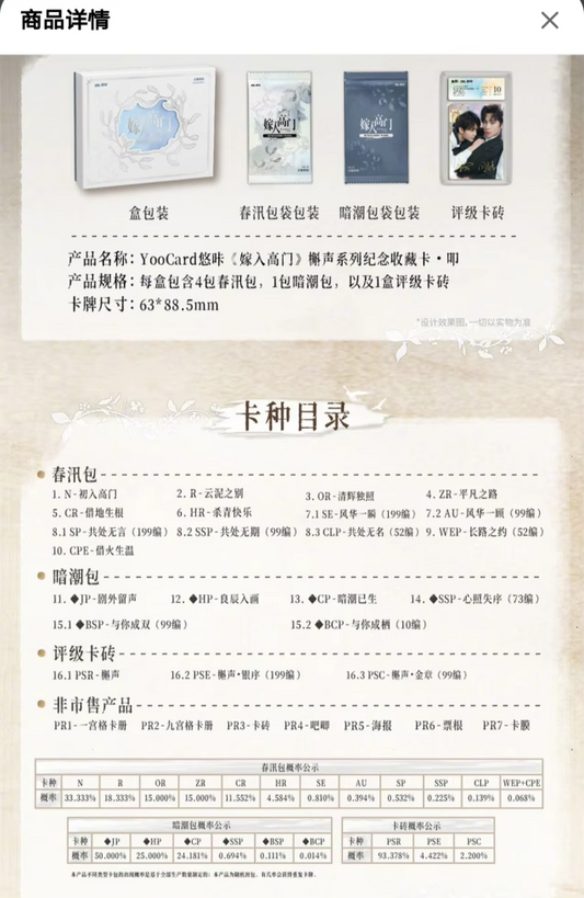[PRE-ORDER] QQ × Bittersweet Love Box Set | Yan Ruihao & Guan Yue Random Cards