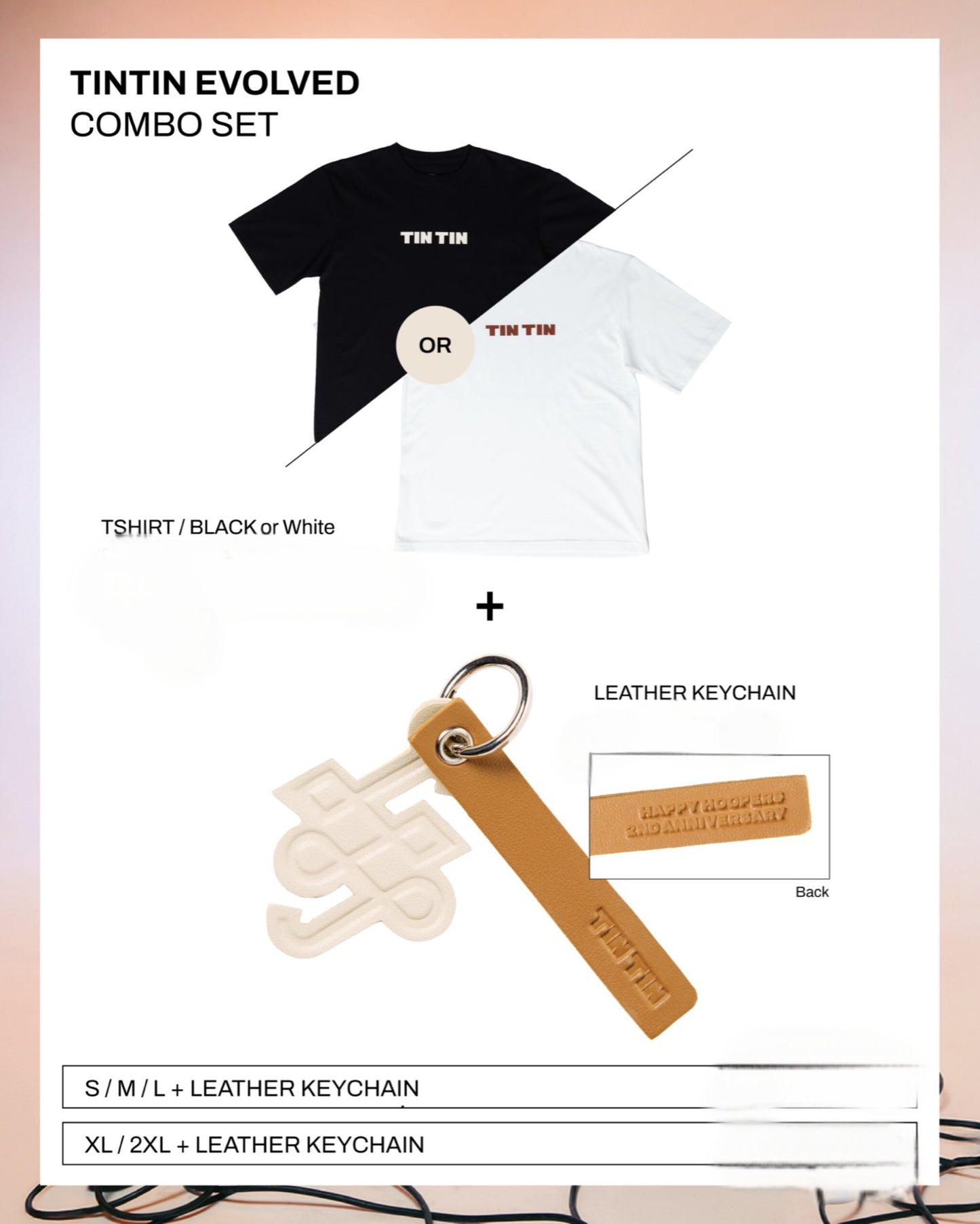 [PRE-ORDER] TINTIN EVOLVED Combo Set | T-Shirt + Leather Keychain