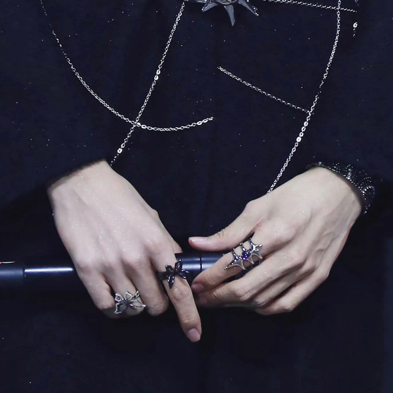 [Pre-Order] Huang Xing Inspired Statement Rings – Butterfly & Gothic Adjustable Rings (A/B/C Designs)