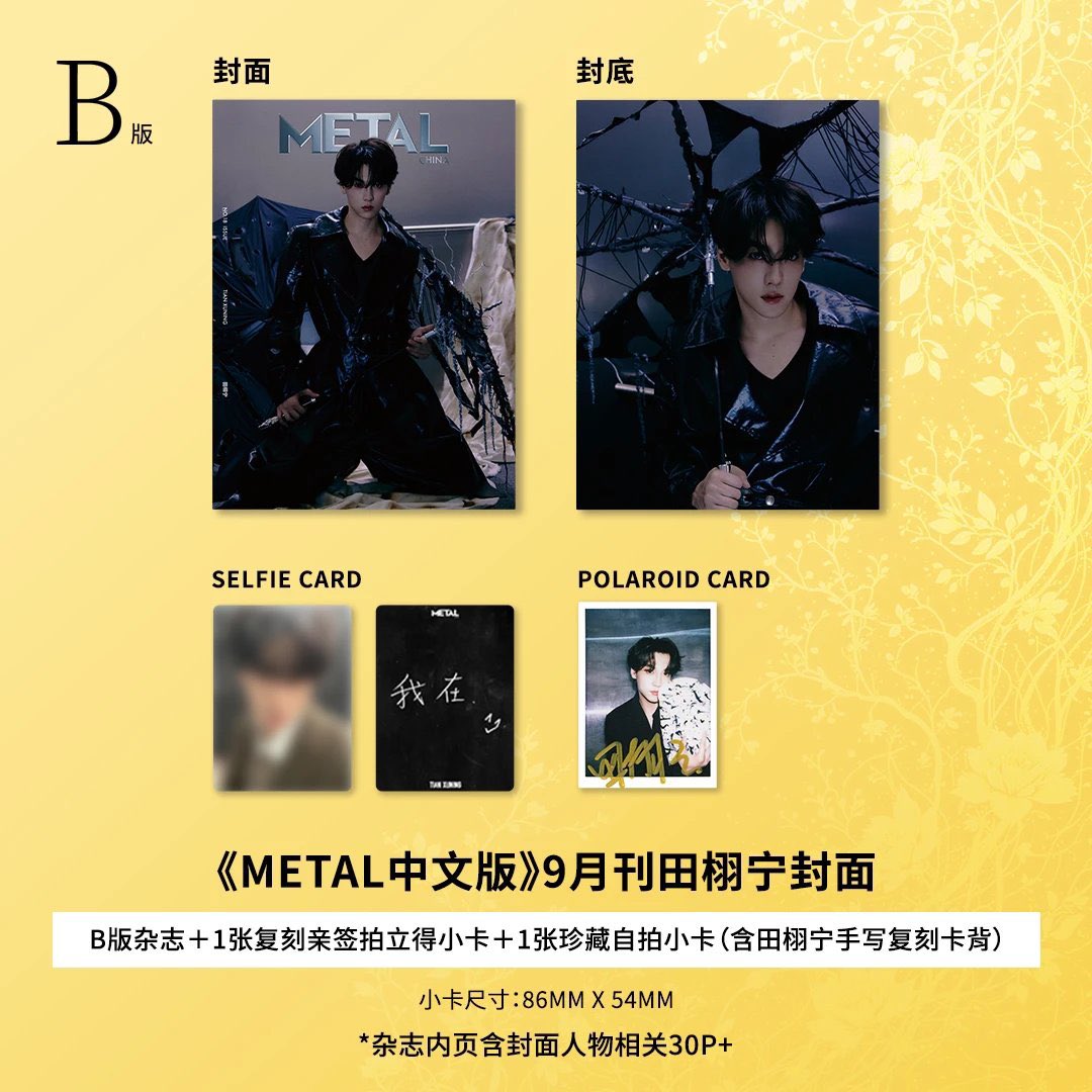 [PRE-ORDER] TIAN XUNING X METAL Magazine (Revenged Love)